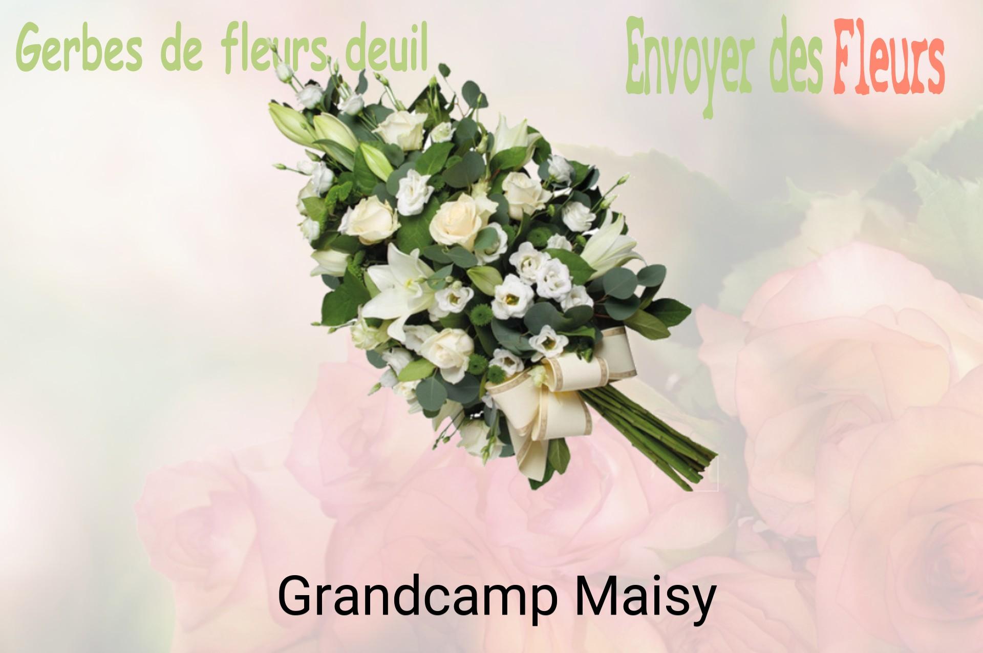 Gerbe de fleurs de deuil livrée à Grandcamp-Maisy